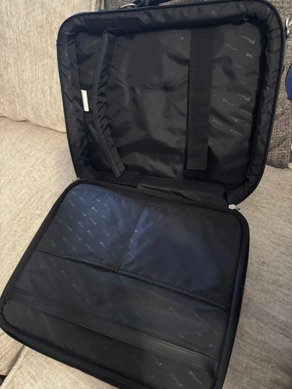 Black Genuine Leather Briefcase Carry Case